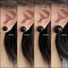Pendientes Perfectos de Perla Negra Redonda para Mujer, Púa de Plata, Estilo Coreano Ins, Simples Retro, Gama Alta, Lujo Accesible, Pendientes Personalizados de Estilo Frío