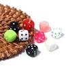 50 Peças/Saco Acrílico 8mm Colorido Transparente Cubos Dado Contas DIY Mahjong Contas Espaçadoras Pequenos Acessórios de Joias