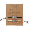 Super Bowl Transfronterizo color mixto blanco y negro Paquete de 2 pulsera tejida de pelota de baloncesto y tenis cuerda de mano ajustable deportiva para pareja