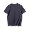 Camiseta Masculina com Ombro Caído Cor Lisa Camada Base Roupa Masculina Tendência Uniforme de Classe Pré-venda Tops Verão Marca Tendência Branco Puro Manga Curta