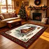 Alfombra de suelo de terciopelo de cristal navideña transfronteriza para sala de estar, totalmente absorbente, para uso doméstico, resistente a la suciedad, resistente al desgaste, fácil de mantener