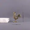 Adorno Creativo de Latón con Gallo del Zodiaco para Atraer la Fortuna, Decoración para el Hogar de Gallo y Gallina para Mesa de Sala de Estar, Juego de Mascotas de Té