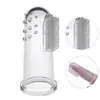 Cepillo de Dientes de Silicona para Dedo de Bebé Más Caja de Almacenamiento Cepillo de Entrenamiento para Bebé Cepillo Limpiador de Recubrimiento Lingual Funda de Dedo de Silicona Cepillo de Dientes