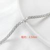 Pacote 14k cor dourada banhado a ouro real corrente de zircônia austríaca corrente de garra de diamante corrente solta acessórios para pulseira DIY colar