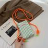 Bolso bandolera cuadrado pequeño estilo coreano para teléfono móvil, minibolso de hombro pequeño para compras, bolso de hombro moderno y a la moda para mujer