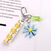 Llavero Minimalista Estilo Ins Hyuna Color Caramelo Encaje con Colgante Simple de Flor de Margarita Accesorio para Auriculares Bluetooth