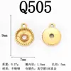Aço Inoxidável Banhado a Ouro 18K Moda de Luxo Pingente Oval em Formato de Coração Gota D'água Acessórios para Joias de Aço Titânio para Pulseira Colar DIY