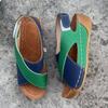 Estação independente de comércio exterior europeia e americana sandálias femininas respiráveis combinando cores sapatos femininos 2024 novos sapatos de praia casuais de verão chinelos
