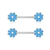 Amazon caliente nuevo mariposa de amor 6 pares anillo de pezón traje de perforación combinación joyería de clavo de pezón de acero inoxidable europeo y americano