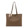 Bolso de Mano de Seda Retro de Gran Capacidad para Mujer, Moda 2025, Bolso Tote Casual para Hombro para Mujer