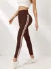 Calça Legging de Yoga Transfronteiriça Europeia e Americana, Levanta Bumbum de Cintura Alta, Tecido Confortável de Toque Nu para Esportes ao Ar Livre, Alta Elasticidade para Mulheres