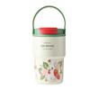 316 Taza de Agua, Taza Térmica, Revestimiento de Cerámica, Taza de Café, Pajilla Conveniente para Acompañar, Taza Fría para Hombres y Mujeres, Una Tapa, Doble Bebida