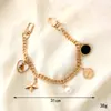 Yilian novo estilo Chanel Pérola cadeia portátil dupla cadeia pulseira pulseira caixa de telefone chaveiro-cadeia resistente a quedas atacado