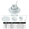 Juego de Mesa para Hotel Personalizable de Cuatro Piezas Set Moderno Sencillo de Tazón y Plato Restaurante de Hot Pot Restaurante Chino Juego de Vajilla de Melamina