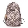 Mochila a cuadros nueva y elegante, gran capacidad, bolso de mano informal para viajar, mochila para estudiantes para la escuela y el trabajo