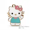 Exquisita Serie de Colgantes de Gatos Coloridos Charms de Aleación Llavero Hecho a Mano DIY Pulsera de Dibujos Animados Accesorios de Joyería