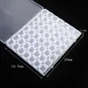 Caixa Plástica Transparente Colorida, Caixa de Joias Portátil e Destacável, Caixa de Armazenamento de Material DIY Feita à Mão para Miçangas e Contas Soltas
