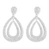 Brincos exagerados transfronteiriços Design personalizado europeu e americano brincos femininos elegantes brincos pendentes de camada dupla elegantes brincos