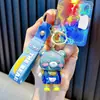 Llavero de oso electrochapado UV, muñeco de goma suave de dibujos animados, colgante para bolso, figura para máquina de garras de peluches, pequeño regalo