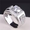 Anillo de Diamante Imitación Mosane Explosiones Transfronterizas Anillo de Mujer a Mozambique Joyería Anillo de Zirconia Anillo de Diamante Anillo de Boda Anillo de Pareja