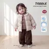 Ropa de invierno estilo coreano para bebé niña niña pequeña chaqueta acolchada floral suéter tejido pantalones de algodón con encaje conjunto para niña