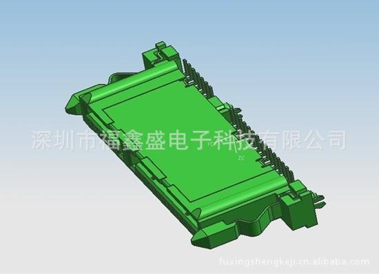 SATA 7+15P 母座带铁壳铁片带弹片鱼叉 直立式SMT