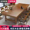 Nuevo Estilo Chino Escritorio de Tablero Grande Completamente Sólido Silla Sala de Estar Uso en Casa Estación de Trabajo Estudio Escritorio de Computadora Mesa de Conferencias Larga Simple