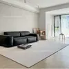 Tapete de Sala de Estar de Lã de Alto Teor de Gordura da Nova Zelândia Cor Sólida Moderno Simples Tapete de Mesa de Centro Tapete de Quarto de Luxo Leve Avançado Tapete de Cabeceira