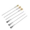 Mini haste de extensão escova de fio de aço inoxidável escova de fio de cobre limpeza polimento bordado remoção de moagem elétrica escova de fio de aço