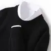 Suéter de lana gruesa para hombre, cuello redondo, manga larga, informal, de negocios, sencillo, holgado, combinable, de punto, para uso exterior, camisa base