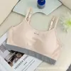 Cómodo Chaleco para Niña con Copas Fijas Estudiante de Secundaria y Preparatoria Tirante Ajustable Ropa Interior Antideslizante Envoltura de Pecho con Copa de Papel