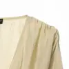 Venta Caliente Transfronteriza de AliExpress Primavera 2026 Nuevo Top de Mujer de Color Sólido con Mangas Largas y Cuello en V con Retazos 4770801