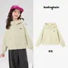 Chamarra Sudadera Bordada con Letras para Niñas Pudding Haru Nueva Colección Primavera 2026 Chaqueta Casual Corta con Capucha para Niños