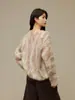 Suéter de mohair moda europeia e americana para mulheres, tricô com estampa de leopardo, nova coleção de início de outono, suéter retrô de corte solto, grosso