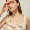 Colgante de Corazón de Moissanita de 1 Quilate para Mujer, Collar Clásico Versátil de Moda en Plata S925 con Forma de Corazón, Exclusivamente para Mercados Transfronterizos Europeos y Americanos