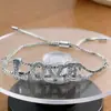Pulsera Doble Capa con Incrustaciones de Diamantes DIY para Mujer con Colgante de Letra, Versátil, Lujo Ligero, Estilo Único, Joyería de Nicho de Gama Alta