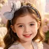 Diadema de Sombrero de Cumpleaños de Malla Linda Transfronteriza Diadema Fina con Lazo Dulce y Juguetón Accesorio para el Cabello de Exterior para Niños