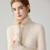Comercio exterior transfronterizo otoño e invierno ropa de alta gama lista para usar tops, elegante y adecuado para ir al trabajo, estilo nuevo con cuello superpuesto, jersey liso para mujer, clásico