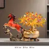 Veado da Fortuna Árvore do Dinheiro Lingote de Ouro Decoração Estilo Chinês Novo Decoração de Recepção de Escritório Bar Decoração para Inauguração de Casa
