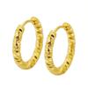 Aro de 12 mm10 mm Pendientes de Aro Circulares Transfronterizos Europa y América Pendientes de Sentido Avanzado Oro de 18k Acero Inoxidable Lote Flor Pendientes Geométricos