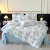 Juego de Cama Grueso Tallado de Leche y Acogedor de Cuatro Piezas para Otoño e Invierno Juego de Ropa de Cama Gruesa Cálida de Coral Fleece 3
