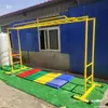 Casa Interior Exterior Fitness Treino de Força para Braços Escada de Nuvem Rastejante Móvel Estrutura de Escalada Escada Plana Altura Ajustável Branco