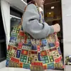 Bolsa Ecológica de Gran Capacidad con Patrón de Hong Kong, Bolsa de Hombro Tipo Tote para Almacenamiento, Bolsa Ecológica Plegable para Compras del Supermercado