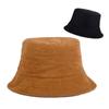 Novo Chapéu de Outono e Inverno para Mulheres, Chapéu de Pescador Pelúcia Usável Dupla Face da Moda Estilo Coreano, Chapéu Balde Casual Quente Versátil