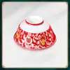 Conjunto de Louças Cerâmicas com Tigelas e Pratos, Tigelas Criativas Estilo Chinês para Arroz, Pratos e Conjunto de Hashis, Direto da Fábrica de Jingdezhen, para Uso Doméstico com um Toque de Luxo