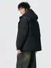 Rumeng 90 Plumón de Pato Blanco Ropa de Trabajo Chaqueta Acolchada con Capucha para Hombres y Mujeres Invierno Americana Talla Grande Holgada Exterior Engrosada Chaqueta para Hombres