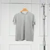 Camiseta Simples de Base Warren Hailong Sst017 26 Primavera e Verão Manga Curta Gola Redonda Lyocell Tencel Linho para Mulheres