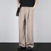 Estilo old money, pantalones de traje a rayas de alta gama, adelgazantes de otoño, modernos y elegantes, pantalones rectos holgados para hombre