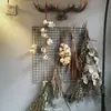 Tela de Ferro Preta Tela de Arame Tela de Malha Sub-Tela de Ferro Rack de Malha Rack de Armazenamento de Malha Parede Pendurado Rack de Exibição de Parede de Fotos Prateleira