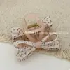 Presilha de cabelo com laço floral fresco estilo coreano, presilha doce e elegante para rabo de cavalo, popular presilha de garra de cabelo de princesa, acessório de cabelo estiloso